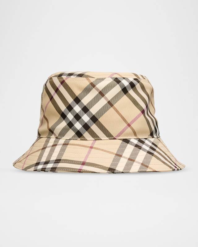 Essentials Check Knight Bucket Hat